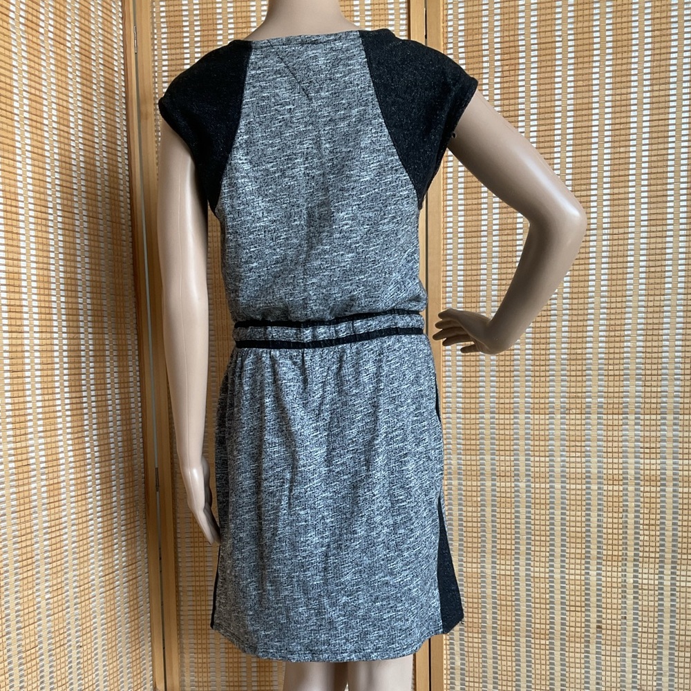 Tommy Hilfiger Athluxe XS Gray Black Heather Dress Cap Sleeves Ties Pockets - Picture 7 of 15